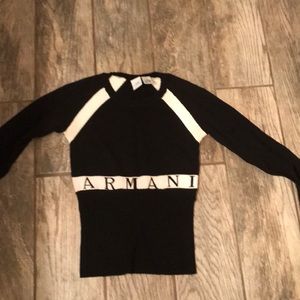 Armani black and white sweater